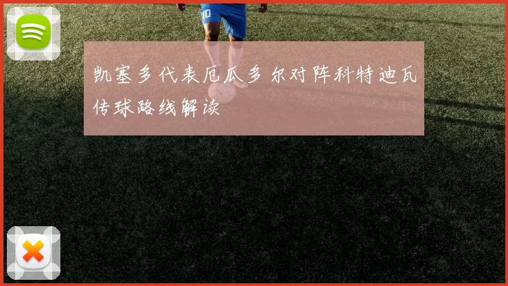 凯塞多代表厄瓜多尔对阵科特迪瓦传球路线解读
